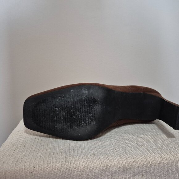 Chocolate Brown Faux Suede Boots - Picture 9 of 14